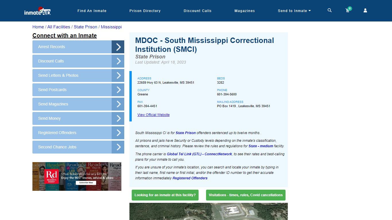 MDOC - South Mississippi Correctional Institution (SMCI) - InmateAid